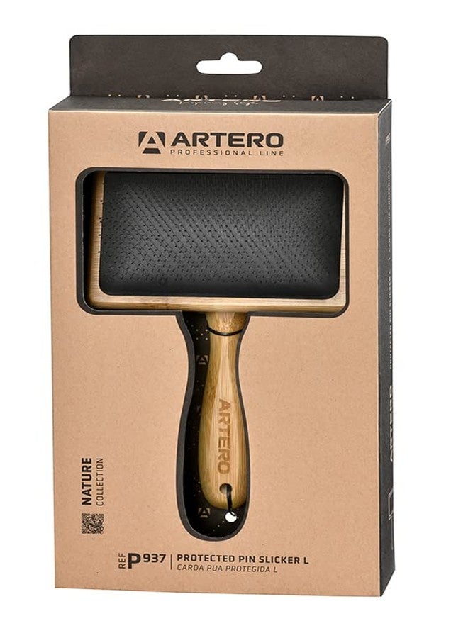 ARTERO Nature Collection Protected PIN Slicker Brush for Dogs, Cats & Sensitive Skin - Image 2